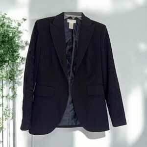 Worthington Black Blazer Classic Formal Suit Jacket with Embroidered Sleeves 4